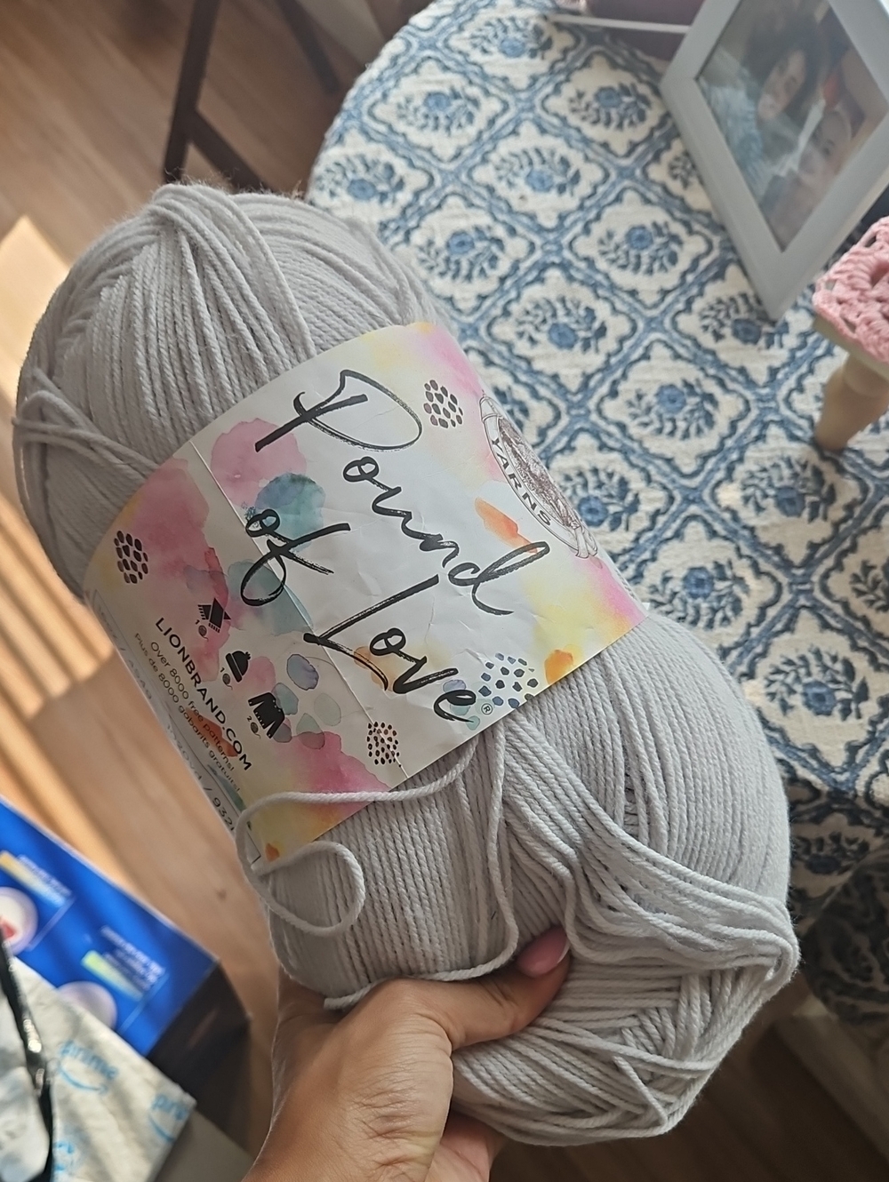 Light Gray 'Pound of Love' Soft Yarn